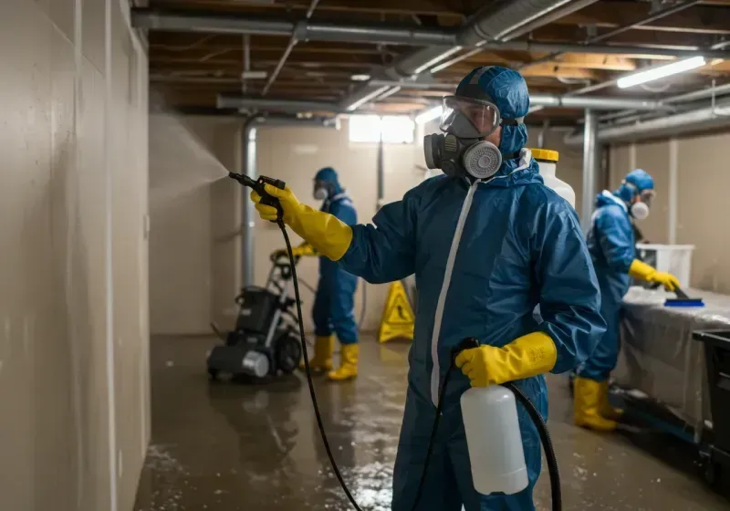 Basement Sanitization and Antimicrobial Treatment process in Jackson County, OH