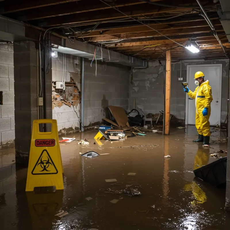 Flooded Basement Electrical Hazard in Jackson County, OH Property